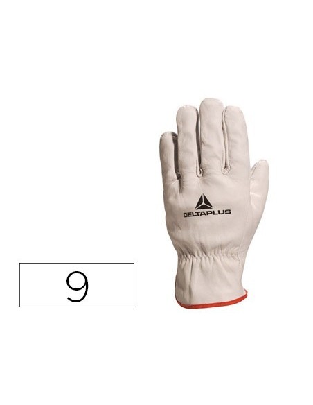 GUANTES DELTAPLUS PIEL VACUNO ESPECIAL PARA TODO TIPO DE TRABAJOS EL MAS VENDIDO DEL MERCADO TALLE 9