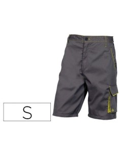 PANTALON DE TRABAJO DELTAPLUS BERMUDA CINTURA AJUSTABLE 5 BOLSILLOS COLOR GRIS VERDE TALLA S