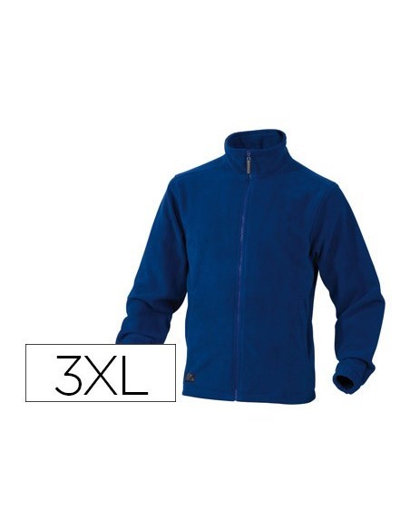 CHAQUETA DELTAPLUS POLAR CON CRREMALLERA 2 BOLSILLOS COLOR AZUL TALLA 3XL