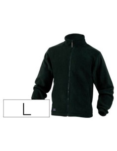 CHAQUETA DELTAPLUS POLAR CON CREMALLERA 2 BOLSILLOS COLOR NEGRO TALLA L