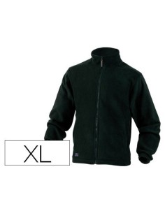CHAQUETA DELTAPLUS POLAR CON CREMALLERA 2 BOLSILLOS COLOR NEGRO TALLA XL