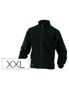 CHAQUETA DELTAPLUS POLAR CON CREMALLERA 2 BOLSILLOS COLOR NEGRO TALLA XXL