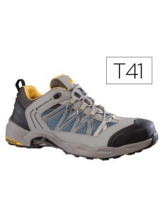 ZAPATOS DE SEGURIDAD DELTAPLUS TREK DE PIEL SERRAJE PUNTERA Y SUELA COMPOSITE GRIS TALLA 41