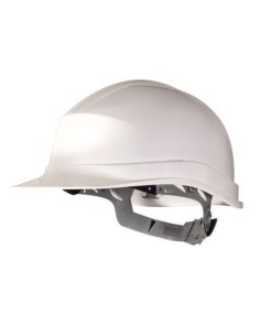 CASCO DE PROTECCION DELTAPLUS POLIETILENO ESPECIAL PARA OBRA Y TRABAJOS ELECTRICOS DE BAJA TENSION COLOR BLANCO