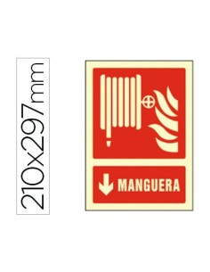 PICTOGRAMA SYSSA SEÑAL DE MANGUERA EN PVC FOTOLUMINISCENTE 210X297 MM