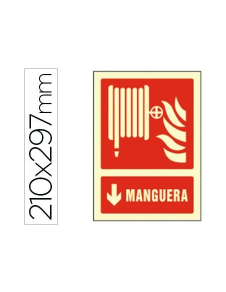 PICTOGRAMA SYSSA SEÑAL DE MANGUERA EN PVC FOTOLUMINISCENTE 210X297 MM