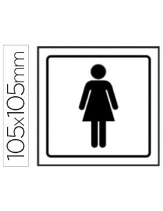 PICTOGRAMA SYSSA SEÑAL DE ASEOS SEÑORAS EN PVC 105X105 MM