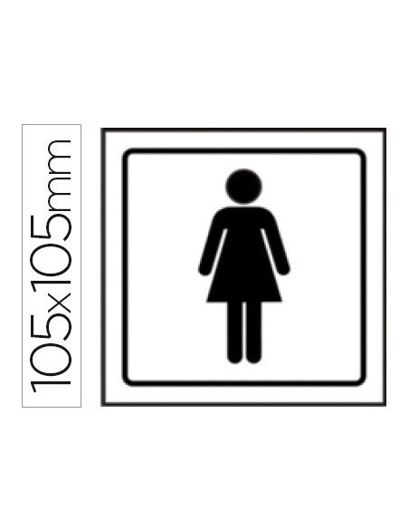 PICTOGRAMA SYSSA SEÑAL DE ASEOS SEÑORAS EN PVC 105X105 MM