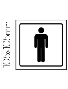 PICTOGRAMA SYSSA SEÑAL DE ASEOS CABALLEROS EN PVC 105X105 MM