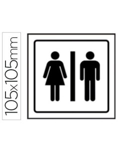 PICTOGRAMA SYSSA SEÑAL DE ASEOS CABALLEROS-SEÑORAS EN PVC 105X105 MM