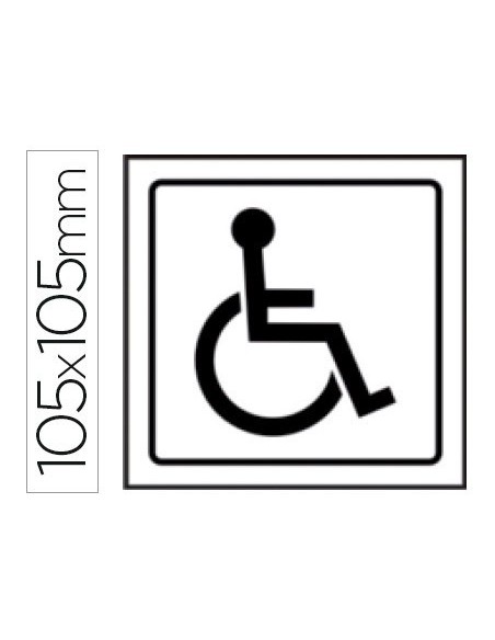 PICTOGRAMA SYSSA SEÑAL DE MINUSVALIDOS EN PVC 105X105 MM