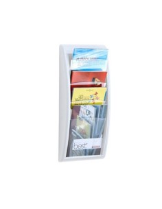 EXPOSITOR MURAL FAST-PAPERFLOW DIN A4 BLANCO 4 CASILLAS 650X290X95 MM