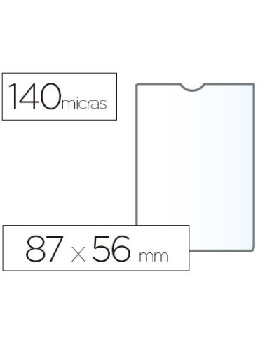 FUNDA PORTADOCUMENTO ESSELTE PLASTICO TRANSPARENTE 140 MICRAS TAMAÑO 87X56 MM