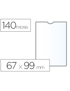 FUNDA PORTADOCUMENTO ESSELTE PLASTICO TRANSPARENTE 140 MICRAS TAMAÑO 67X99 MM