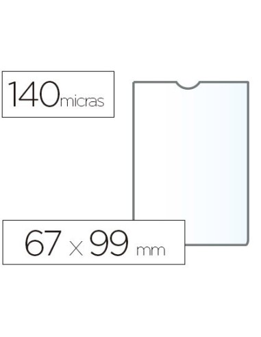 FUNDA PORTADOCUMENTO ESSELTE PLASTICO TRANSPARENTE 140 MICRAS TAMAÑO 67X99 MM