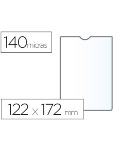 FUNDA PORTADOCUMENTO ESSELTE TRANSPARENTE PLASTICO 140 MICRAS TAMAÑO 122X172 MM