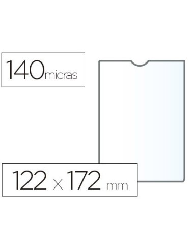 FUNDA PORTADOCUMENTO ESSELTE TRANSPARENTE PLASTICO 140 MICRAS TAMAÑO 122X172 MM