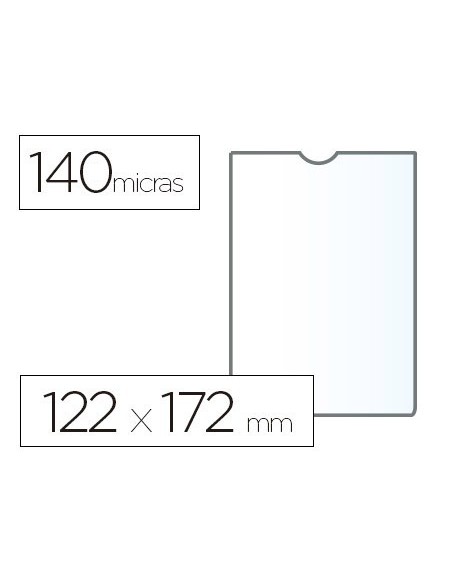 FUNDA PORTADOCUMENTO ESSELTE TRANSPARENTE PLASTICO 140 MICRAS TAMAÑO 122X172 MM