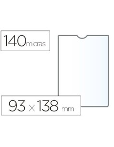 FUNDA PORTADOCUMENTO ESSELTE PLASTICO TRANSPARENTE Q40 MICRAS TAMAÑO 93X138 MM