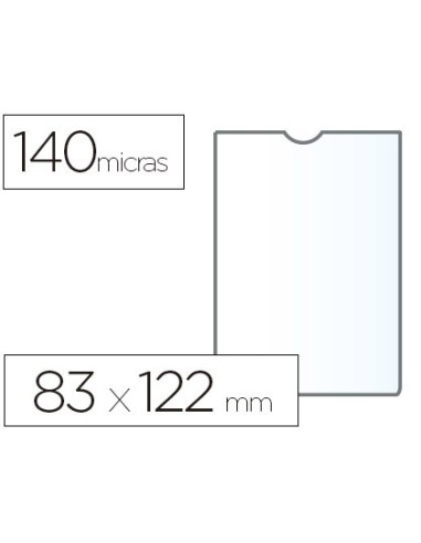 FUNDA PORTADOCUMENTO ESSELTE PLASTICO TRANSPARENTE 140 MICRAS TAMAÑO 83X122 MM