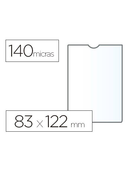 FUNDA PORTADOCUMENTO ESSELTE PLASTICO TRANSPARENTE 140 MICRAS TAMAÑO 83X122 MM