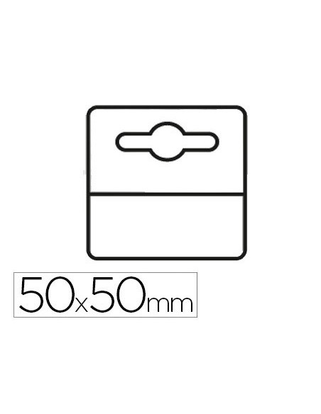 ETIQUETA COLGADOR ADHESIVA 3L OFFICE EN PVC 50X50 MM PACK DE 1000 UNIDADES