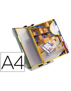 PORTACATALOGO SOBREMESA PVC TARIFOLD CON 10 FUNDAS DIN-A4 COLORES SURTIDOS