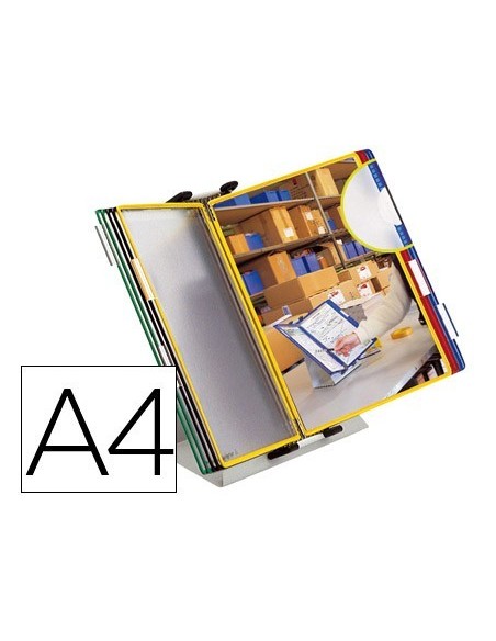 PORTACATALOGO SOBREMESA PVC TARIFOLD CON 10 FUNDAS DIN-A4 COLORES SURTIDOS