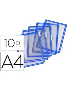 FUNDA PARA PORTACATALOGO TARIFOLD DIN A4 COLOR AZUL PACK DE 10 UNIDADES