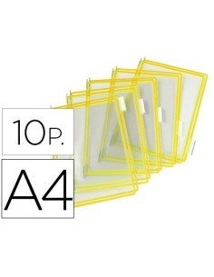 FUNDA PARA PORTACATALOGO TARIFOLD DIN A4 COLOR AMARILLO PACK DE 10 UNIDADES
