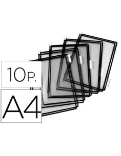 FUNDA PARA PORTACATALOGO TARIFOLD DIN A4 COLOR NEGRO PACK DE 10 UNIDADES