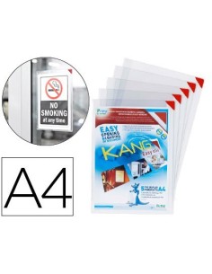 FUNDA DE PRESENTACION TARIFOLD ADHESIVA REMOVIBLE DIN A4 CON ESQUINA MAGNETICA CAPACIDAD PARA 10 HOJAS PACK 5 UNIDADES