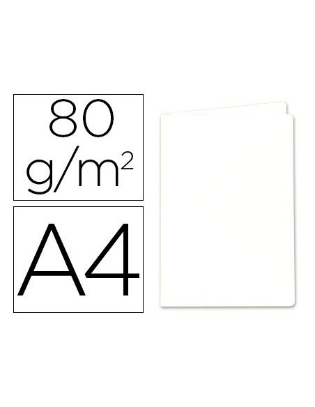 SUBCARPETA PAPEL EXACOMPTA DIN A4 BLANCA 80 GR