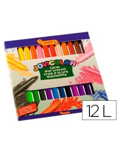 LAPICES CERA JOVICOLOR CAJA DE 12 COLORES SURTIDOS