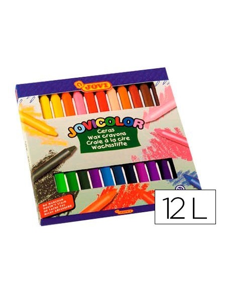 LAPICES CERA JOVICOLOR CAJA DE 12 COLORES SURTIDOS