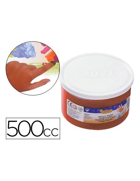 PINTURA A DEDOS JOVI 500 CC MARRON