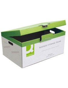 CAJON Q-CONNECT CARTON PARA 5 CAJAS ARCHIVO DEFINITIVO A4 LOMO DE 100 MM MONTAJE MANUAL MEDIDAS INTERIOR 374X540X245MM