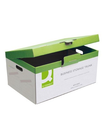 CAJON Q-CONNECT CARTON PARA 5 CAJAS ARCHIVO DEFINITIVO A4 LOMO DE 100 MM MONTAJE MANUAL MEDIDAS INTERIOR 374X540X245MM