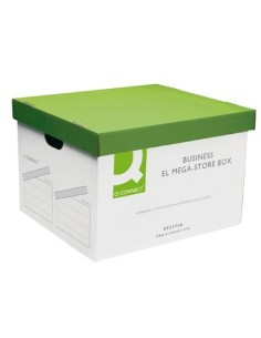 CAJON Q-CONNECT CARTON PARA 4 CAJAS ARCHIVO DEFINITIVO FOLIO MONTAJE AUTOMATICO MEDIDAS INTERIOR 295X383X430MM