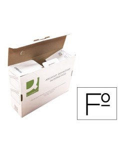 CAJA ARCHIVO DEFINITIVO Q-CONNECT FOLIO CARTON RECICLADO CIERRE CON LENGUETA 255X360X100 MM