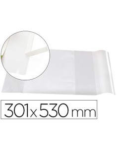 FORRALIBRO LIDERPAPEL N.30 CON SOLAPA AJUSTABLE ADHESIVO 301 X 530 MM