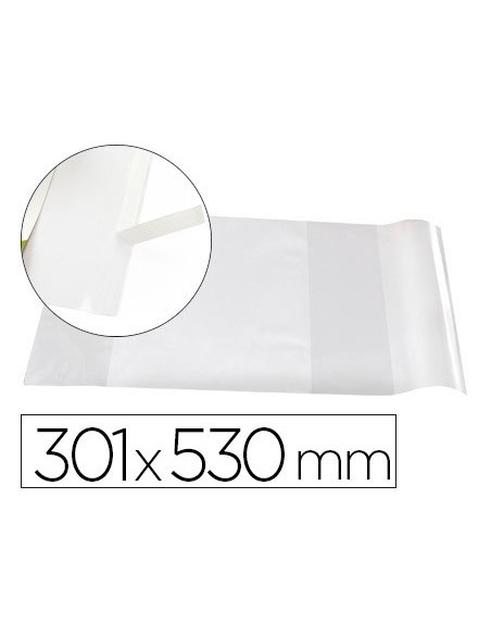 FORRALIBRO LIDERPAPEL N.30 CON SOLAPA AJUSTABLE ADHESIVO 301 X 530 MM