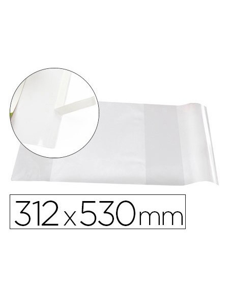 FORRALIBRO LIDERPAPEL N.31 CON SOLAPA AJUSTABLE ADHESIVO 312 X 530 MM