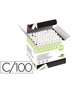 TIZA BLANCA ANTIPOLVO LIDERPAPEL CAJA DE 100 UNIDADES