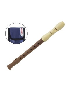FLAUTA HOHNER ALEGRA MADERA PERAL DOS PIEZAS CON BOQUILLA PLASTICO MARFIL EN FUNDA AZUL