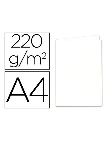 SUBCARPETA CARTULINA EXACOMPTA DIN A4 BLANCA 220 GR