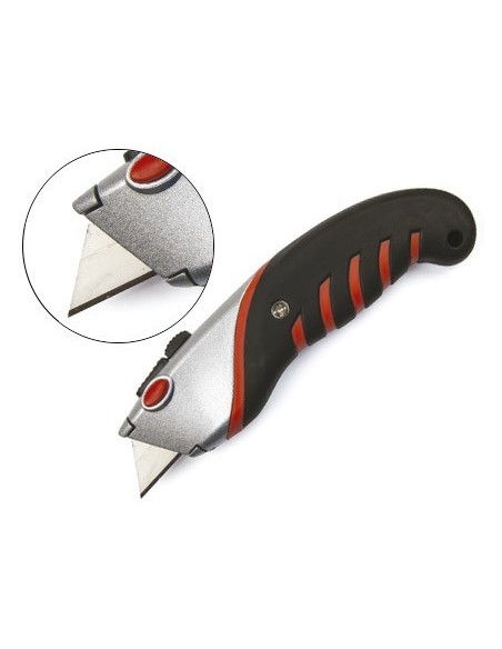 CUTER Q-CONNECT SX1500 METALICO ANCHO NEGRO Y ROJO CON MANGO DE PLASTICO