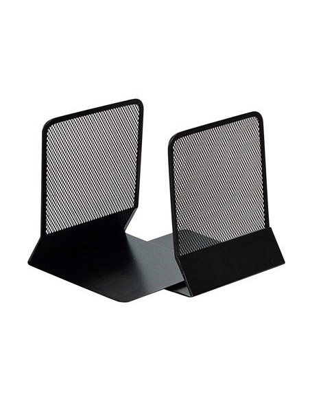 APOYALIBROS METALICO Q-CONNECT KF15098 REJILLA NEGRO JUEGO 165X152X135 MM