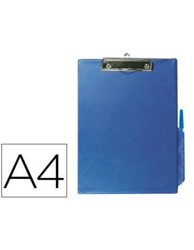 PORTANOTAS Q-CONNECT MINICLIPS PVC DIN A4 AZUL