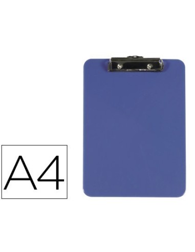 PORTANOTAS Q-CONNECT PLASTICO DIN A4 AZUL 3 MM